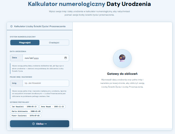 Kalkulator numerologiczny